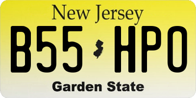 NJ license plate B55HPO