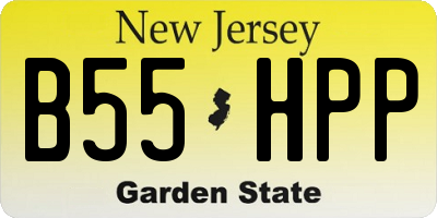 NJ license plate B55HPP