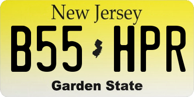 NJ license plate B55HPR