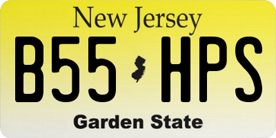NJ license plate B55HPS