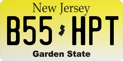 NJ license plate B55HPT