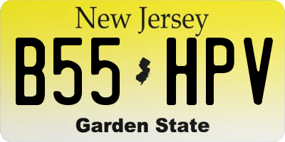NJ license plate B55HPV