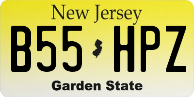 NJ license plate B55HPZ
