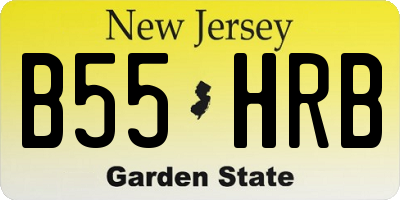 NJ license plate B55HRB