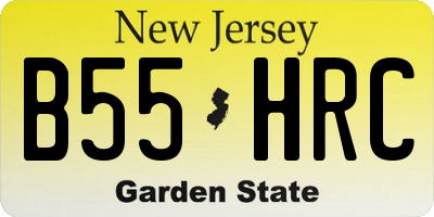 NJ license plate B55HRC