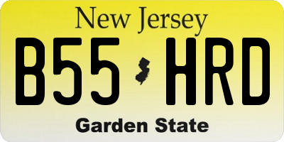 NJ license plate B55HRD