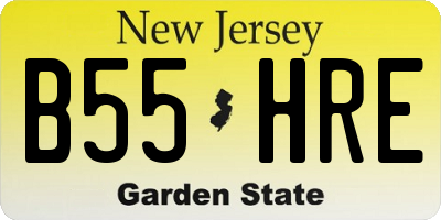 NJ license plate B55HRE
