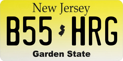 NJ license plate B55HRG