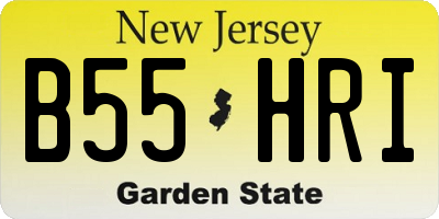 NJ license plate B55HRI