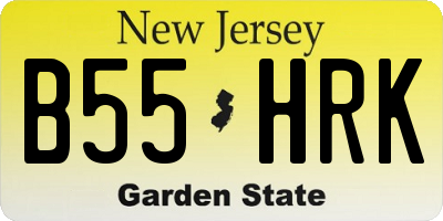 NJ license plate B55HRK