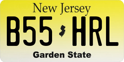 NJ license plate B55HRL