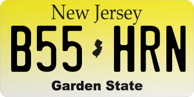 NJ license plate B55HRN