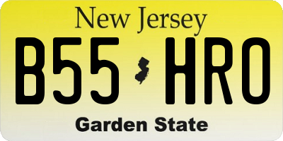 NJ license plate B55HRO