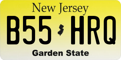 NJ license plate B55HRQ