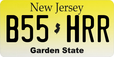 NJ license plate B55HRR