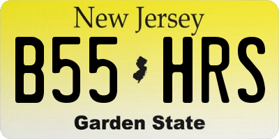 NJ license plate B55HRS