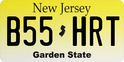 NJ license plate B55HRT