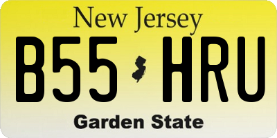 NJ license plate B55HRU