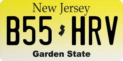 NJ license plate B55HRV