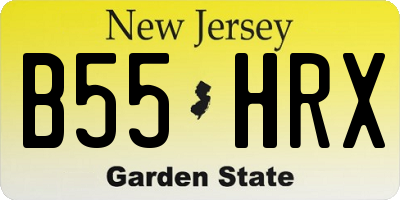 NJ license plate B55HRX