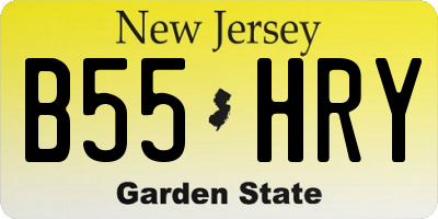 NJ license plate B55HRY