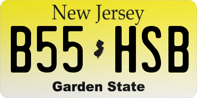 NJ license plate B55HSB