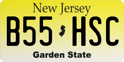 NJ license plate B55HSC