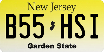 NJ license plate B55HSI