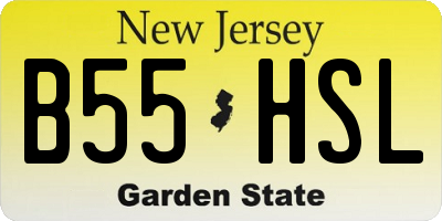 NJ license plate B55HSL