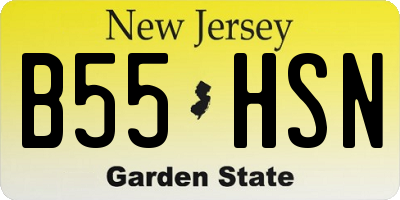 NJ license plate B55HSN