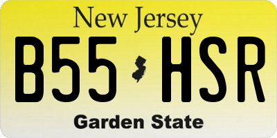 NJ license plate B55HSR