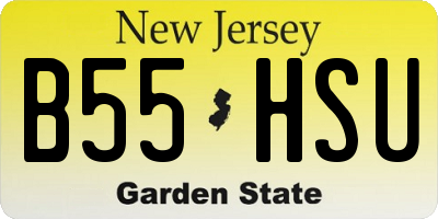 NJ license plate B55HSU