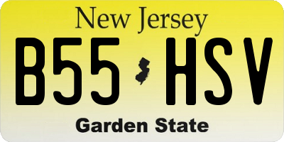 NJ license plate B55HSV