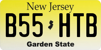 NJ license plate B55HTB
