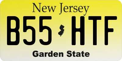 NJ license plate B55HTF