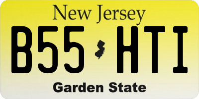 NJ license plate B55HTI