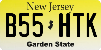 NJ license plate B55HTK