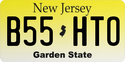 NJ license plate B55HTO