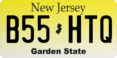 NJ license plate B55HTQ