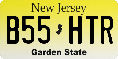NJ license plate B55HTR