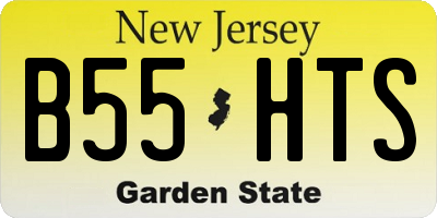 NJ license plate B55HTS