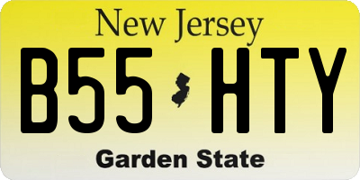 NJ license plate B55HTY