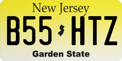 NJ license plate B55HTZ