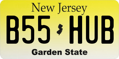 NJ license plate B55HUB