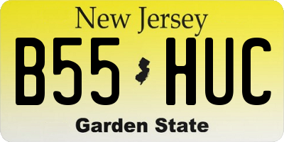 NJ license plate B55HUC