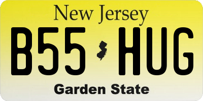 NJ license plate B55HUG