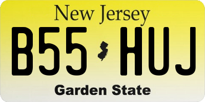 NJ license plate B55HUJ