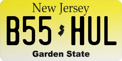 NJ license plate B55HUL