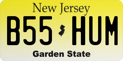 NJ license plate B55HUM