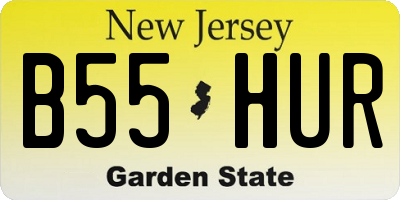 NJ license plate B55HUR
